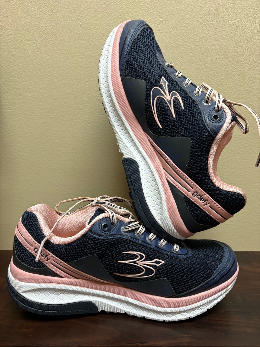 Women’s Navy and Pink Athletic Sneakers